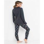 bpc black high neck plain shirt with printed pyjama