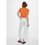 Mango light wash mid waist culotte jeans