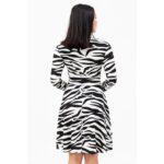 zebra printed double breasted dress