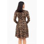 Animal print Double Breasted Patterned Dress