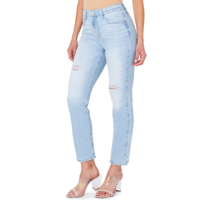 Rachel Roy Light Wash Straight Ripped Jeans