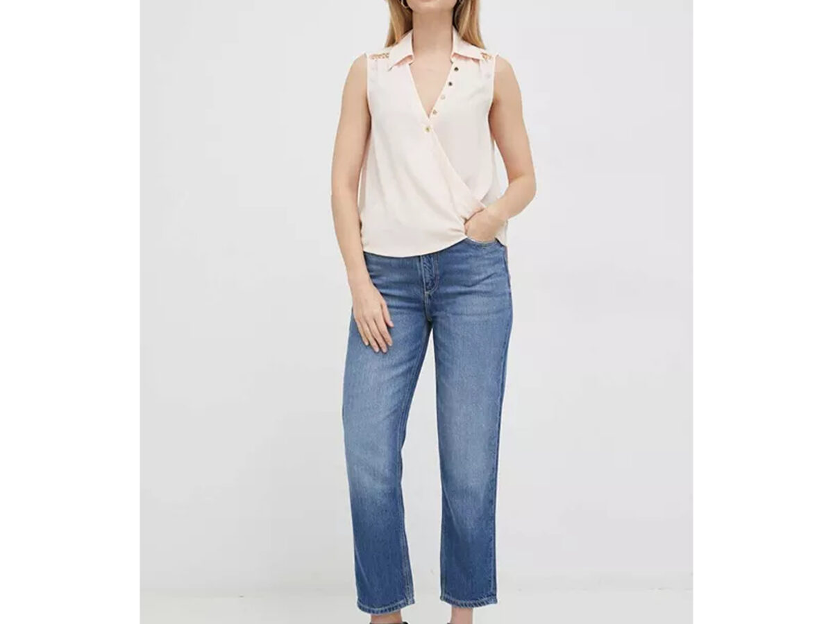 Guess High Rise Tapered Mom Jeans 