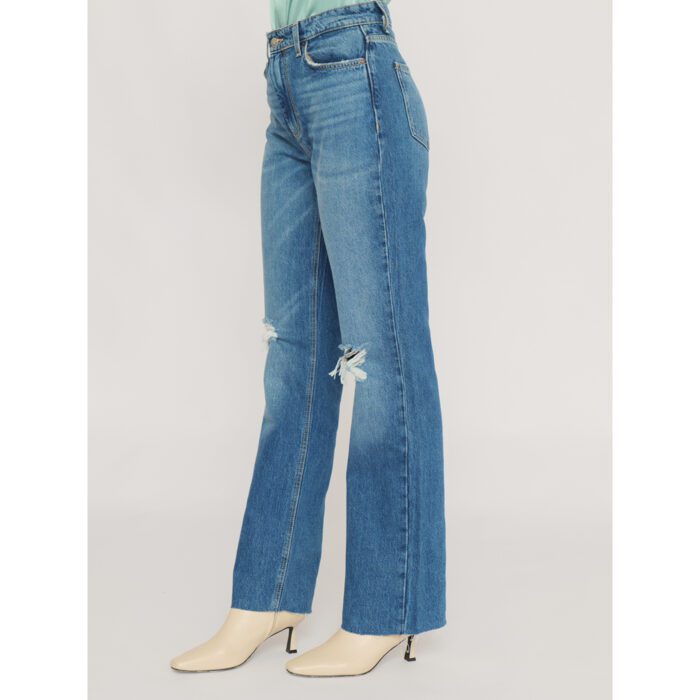 Guess 80's Straight High Rise Crop Ripped Jeans