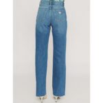 Guess 80's Straight High Rise Crop Ripped Jeans