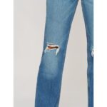 Guess 80's Straight High Rise Crop Ripped Jeans