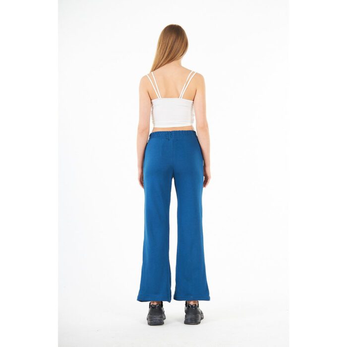 Teal Blue Wide Leg High Trousers