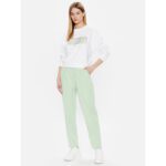 Guess Light Green Andrea Barrel Mom Relaxed Jeans