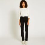 Monoprix Mid Rise Slim Fit Black Jeans