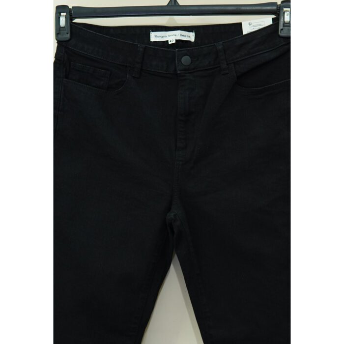 Monoprix Mid Rise Slim Fit Black Jeans