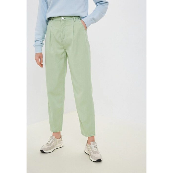 Guess Light Green Andrea Barrel Mom Relaxed Jeans