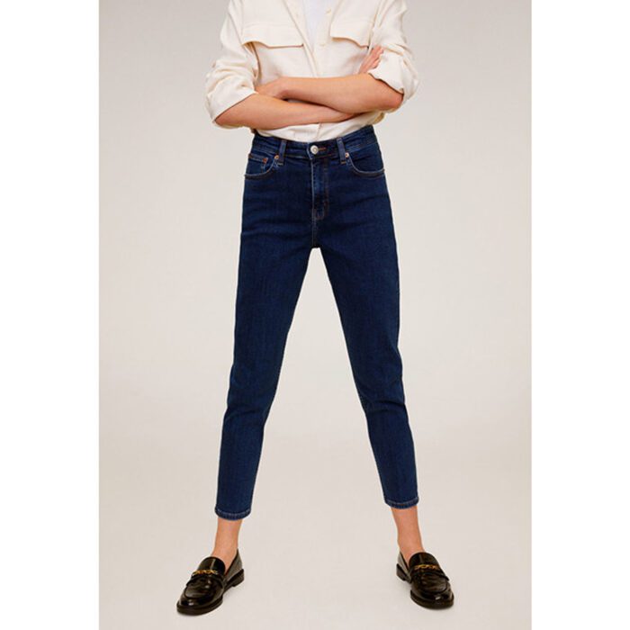 MNG Dark Wash High Rise Mom Jeans