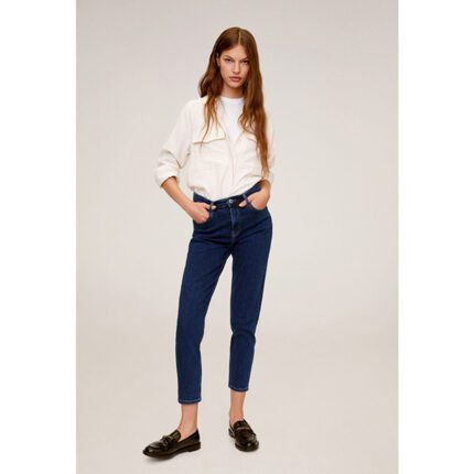 MNG Dark Wash High Rise Mom Jeans