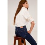 MNG Dark Wash High Rise Mom Jeans