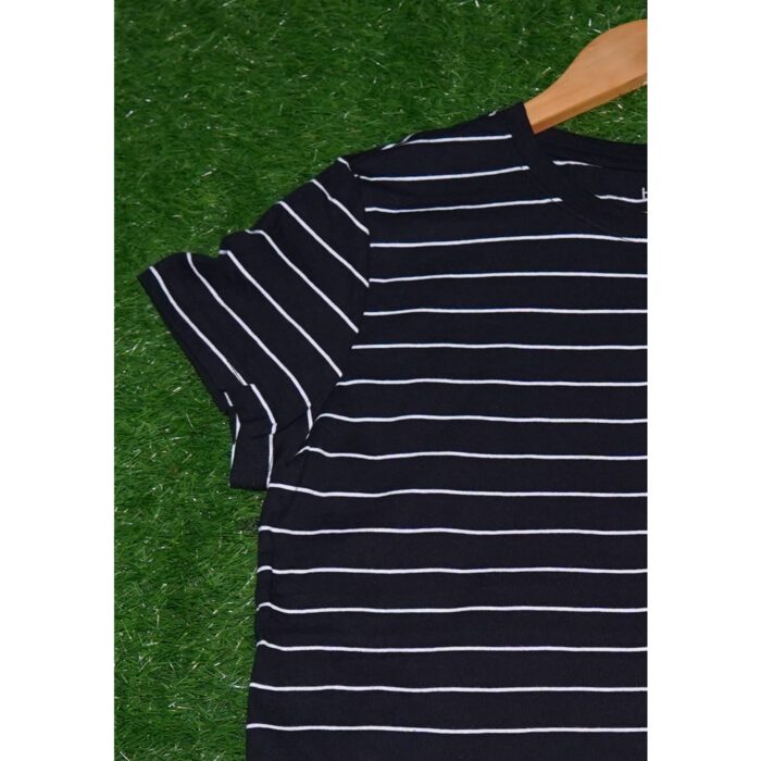 H&H Black White Lining T Shirt