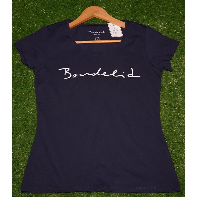 Navy Banderid Print T Shirt