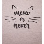 H&H Grey Meow Or Never Printed T Shirt