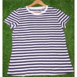 H&H Blue White Lining T Shirt