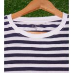 H&H Blue White Lining T Shirt