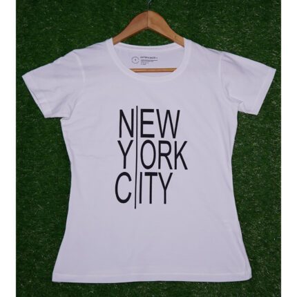 Cutter & Buck NYC Print White T Shirt