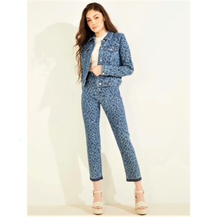 Guess Eco Leopard Denim Jacket Jeans Suit