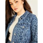 Guess Eco Leopard Denim Jacket