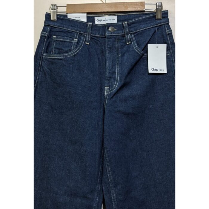 GAP Dark Indigo High Rise Wide Leg Jeans