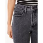 F.A Grey Super High Rise Crop Wide Straight Jeans