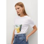 Mango White Fresh Fruit Printed T Shirt