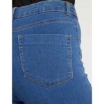 Kiabi High Waist Blue Button Up Soft Jegging