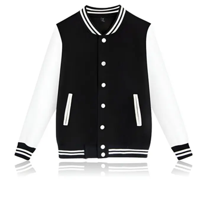 Black and White Varsity Baseball Jacket - Stocker.pk
