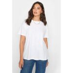 White Basic Round Neck T-Shirt