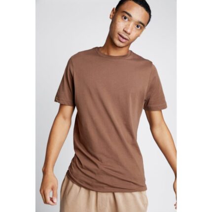 Chestnut Brown Basic Round Neck T-Shirt