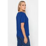 Cobalt Blue Basic Round Neck T-Shirt