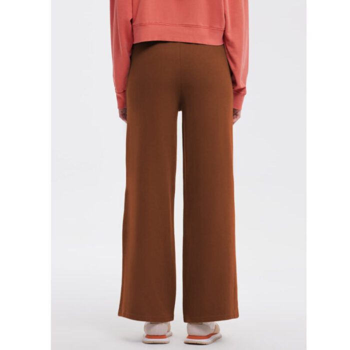 Bershka Chocolate Brown High Rise Wide Leg Trouser