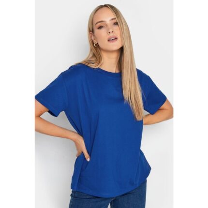 Cobalt Blue Basic Round Neck T-Shirt