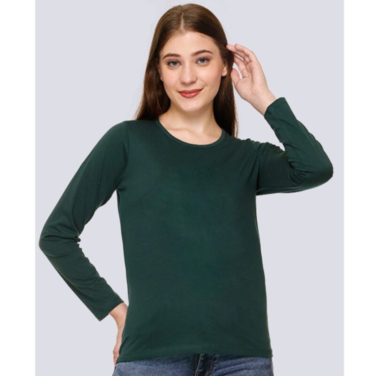 Long sleeve crew neck women's t shirts hotsell