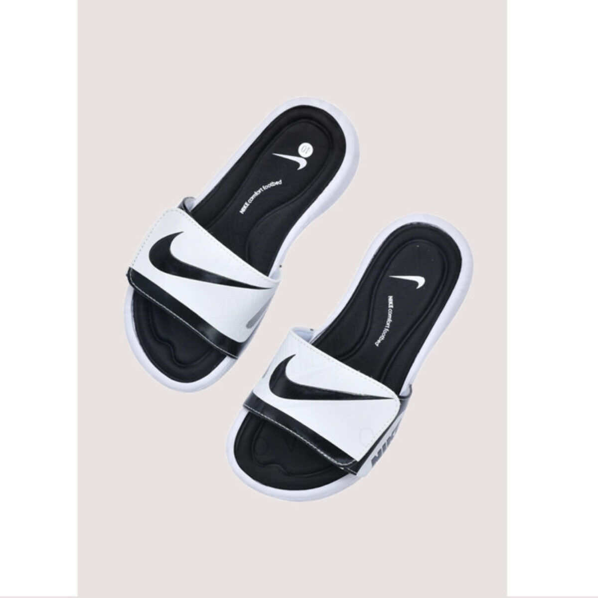 NIKE PREMIUM WHITE COMFORT SLIPPERS Stocker.pk