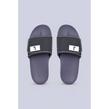 LITE RED QUILTED STRAP SLIDES – PURPLE BASE