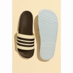 ADIDAS ADILETTE BROWN CREAM 3 STIPE SLIDE