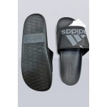 ADIDAS BLACK GREY PRINTED LOGO SLIDE - Image 2