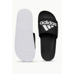 ADIDAS BLACK WHITE PRINTED LOGO SLIDE - Image 2