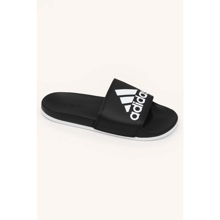 ADIDAS BLACK WHITE PRINTED LOGO SLIDE - Image 3