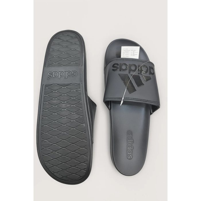 ADIDAS FULL BLACK PRINTED LOGO SLIDE - Image 2