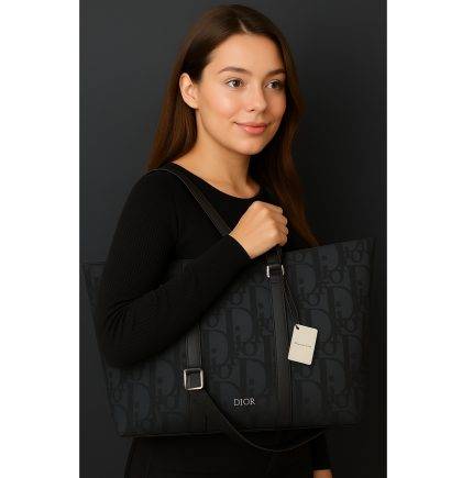 CHRISTIAN DIOR WEEKENDER 50 BLACK & DARK GREY