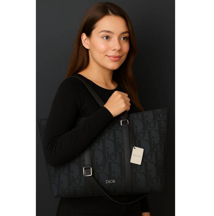 CHRISTIAN DIOR WEEKENDER 50 BLACK & DARK GREY