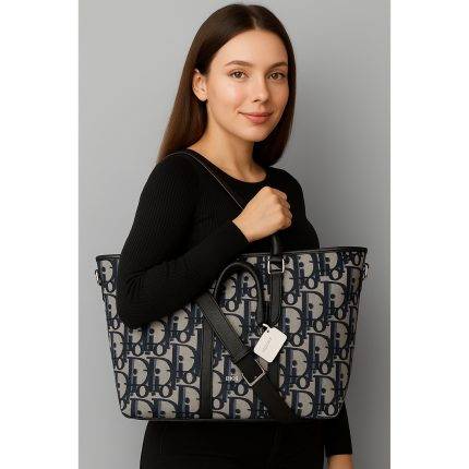 CHIRSTIAN DIOR WEEKENDER 50 GREY & BLACK