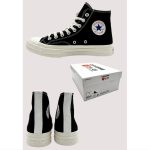 CONVERSE CHUCK ALL STAR HIGH COMME DES GARCONS PLAY HALF HEART BLACK-WHITE