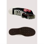 CONVERSE CHUCK ALL STAR HIGH COMME DES GARCONS PLAY HALF HEART BLACK-WHITE