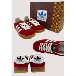 ADIDAS GAZELLE X GUCCI RED WHITE STRIPE
