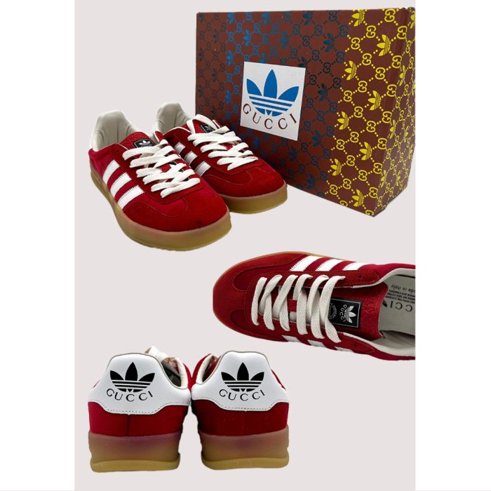 ADIDAS GAZELLE X GUCCI RED WHITE STRIPE